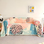 Pet-Friendly Slipcover for Sofa - Pastel Art Pattern