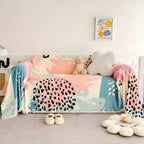 Pet-Friendly Slipcover for Sofa - Pastel Art Pattern