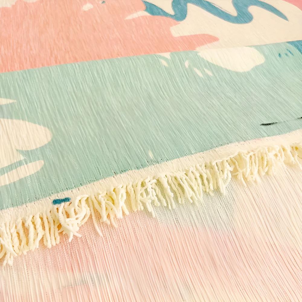 Pet-Friendly Slipcover for Sofa - Pastel Art Pattern