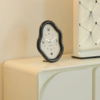 Organic Curved Wood Desk Clock for Timeless Style