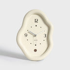 Organic Curved Wood Desk Clock for Timeless Style