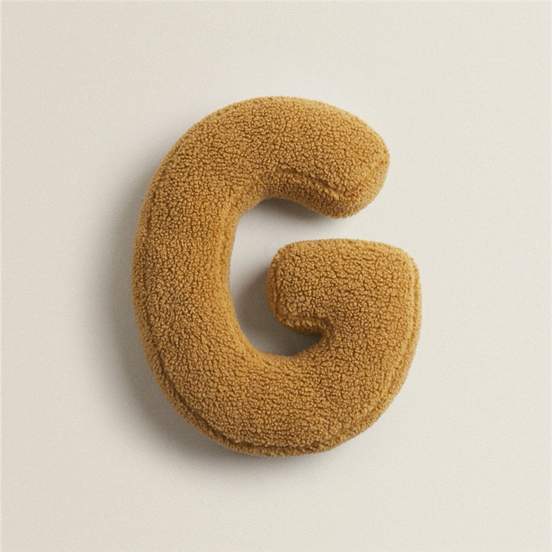 Cozy Fleece Pillows with Alphabet Letter Design – Cotton and Polyester Fill