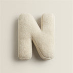 Cozy Fleece Pillows with Alphabet Letter Design – Cotton and Polyester Fill