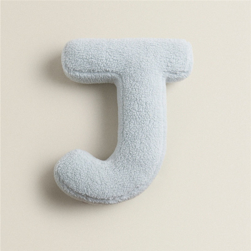 Cozy Fleece Pillows with Alphabet Letter Design – Cotton and Polyester Fill
