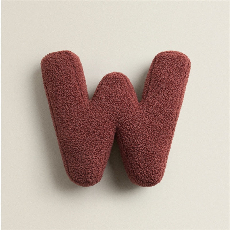 Cozy Fleece Pillows with Alphabet Letter Design – Cotton and Polyester Fill