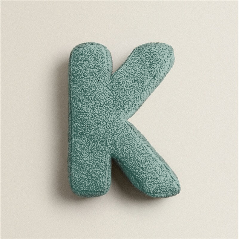 Cozy Fleece Pillows with Alphabet Letter Design – Cotton and Polyester Fill