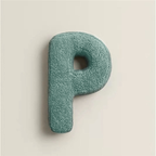 Cozy Fleece Pillows with Alphabet Letter Design – Cotton and Polyester Fill
