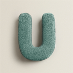 Cozy Fleece Pillows with Alphabet Letter Design – Cotton and Polyester Fill