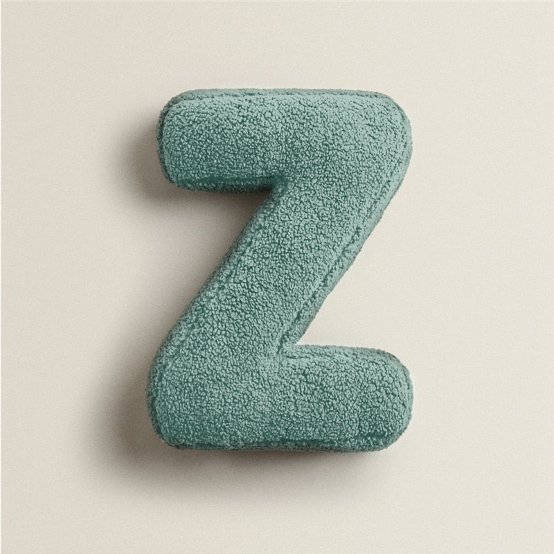 Cozy Fleece Pillows with Alphabet Letter Design – Cotton and Polyester Fill