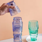 Charming Stackable Glass Tumblers for Vibrant Dining