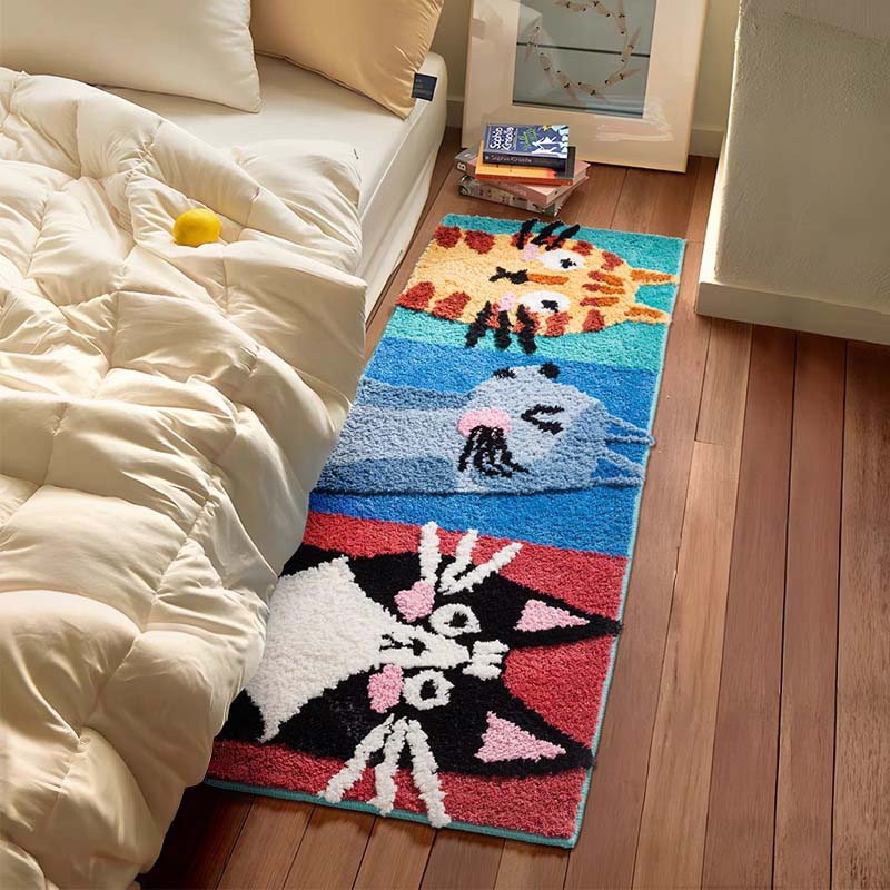 Charming Cat-Themed Microfiber Floor Mat