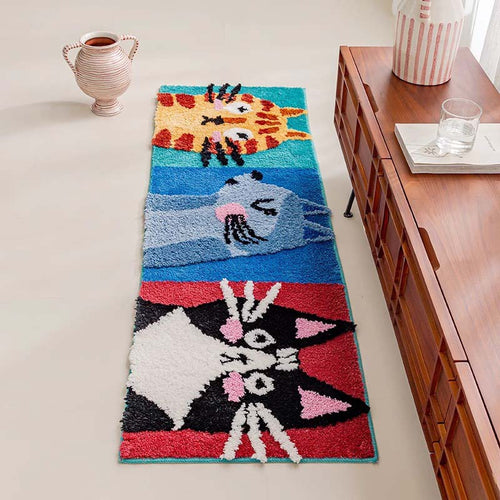 Charming Cat-Themed Microfiber Floor Mat