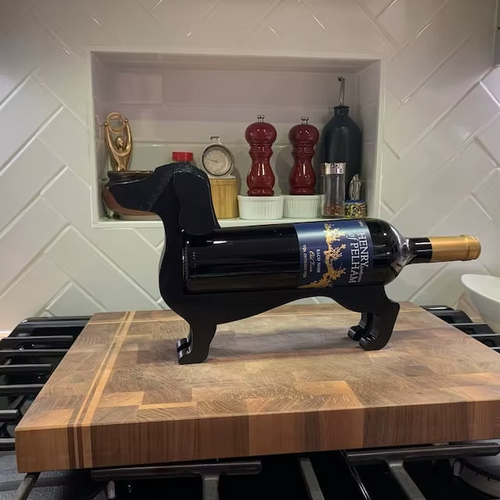 Charming Canine Wine Display Stand