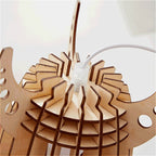 Enchanting Wood Rocket Night Light for Kids