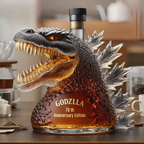 Decorative Glass Bottle for Whiskey Decanter - Monster Design for Bar