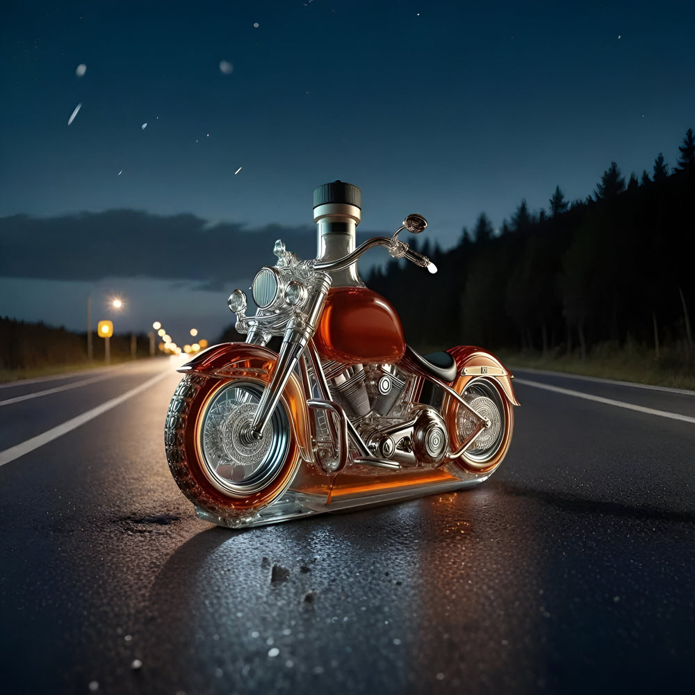 Motorcycle-Shaped Whiskey Decanter for Bar Display