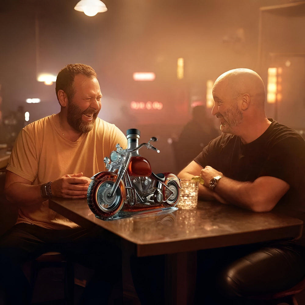 Motorcycle-Shaped Whiskey Decanter for Bar Display