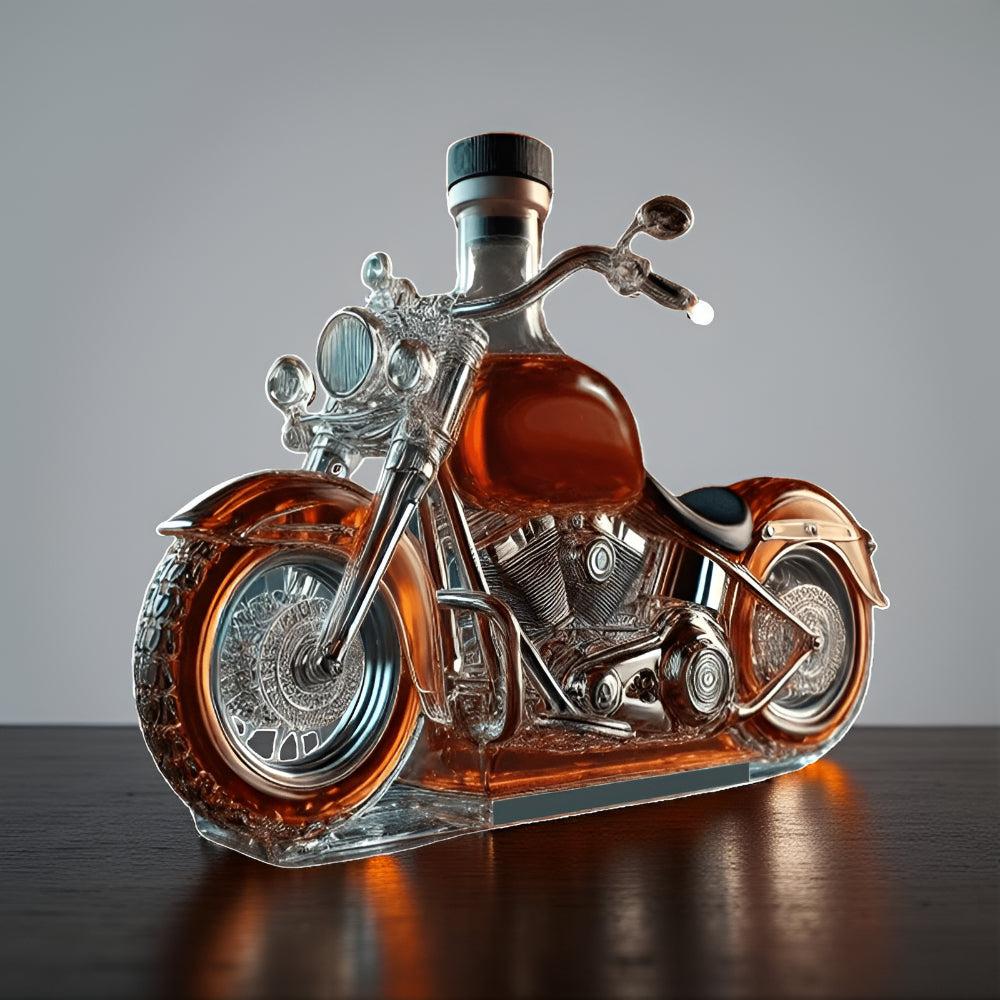 Motorcycle-Shaped Whiskey Decanter for Bar Display
