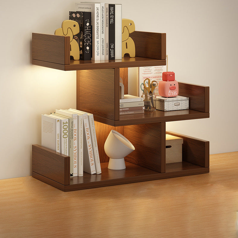 3-Tier White MDF Bookshelf – Compact Minimalist Design for Home Office