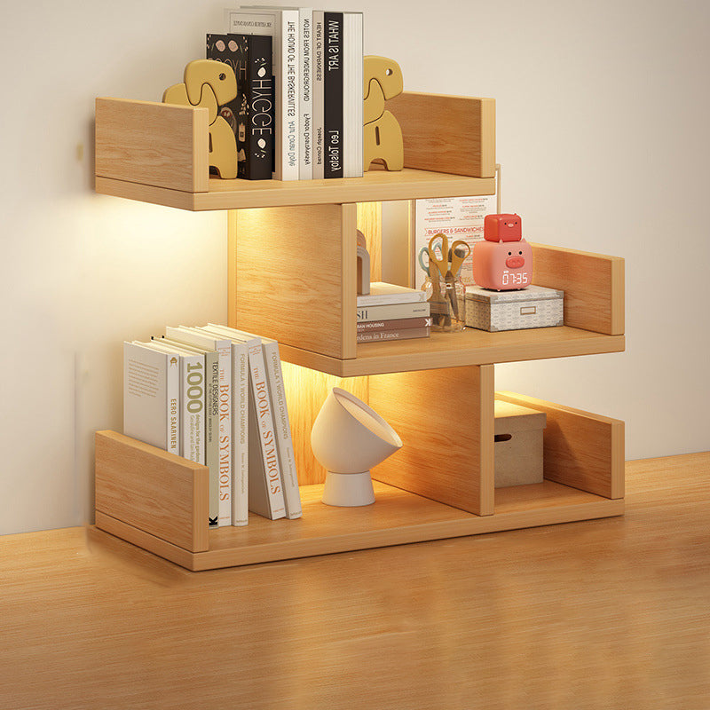 3-Tier White MDF Bookshelf – Compact Minimalist Design for Home Office