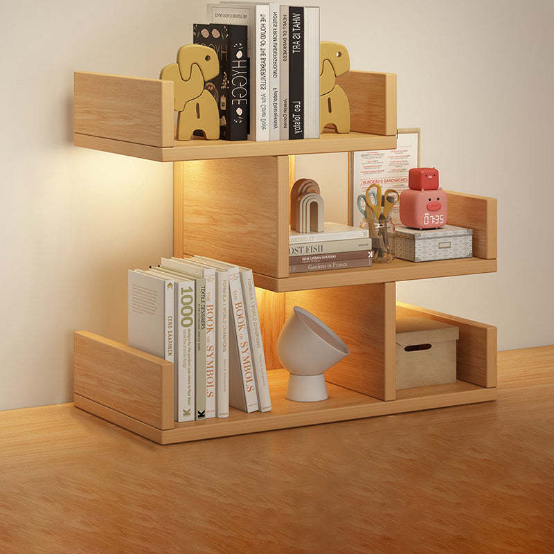 3-Tier White MDF Bookshelf – Compact Minimalist Design for Home Office