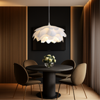 Pendant Light with White Flower Shade