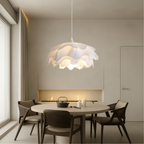 Pendant Light with White Flower Shade