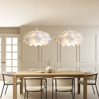 Pendant Light with White Flower Shade