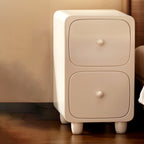 Modern White Nightstand with 1 or 2 Drawers - MDF Bedroom Storage