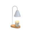 Table Lamp with Metal Shade and Dimmable Candle Wax Warmer