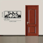 Nature-Themed Metal Wall Art Set - Mountain and Wildlife Design