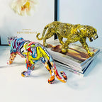 Leopard Figurine – Nature-Themed Decorative Art for Home and Office