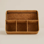 Natural Fiber Storage Basket with Dividers
