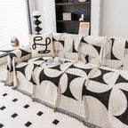 Chenille Sofa Cover with Irregular Windmill Pattern