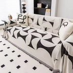 Chenille Sofa Cover with Irregular Windmill Pattern