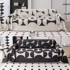 Chenille Sofa Cover with Irregular Windmill Pattern