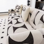 Chenille Sofa Cover with Irregular Windmill Pattern