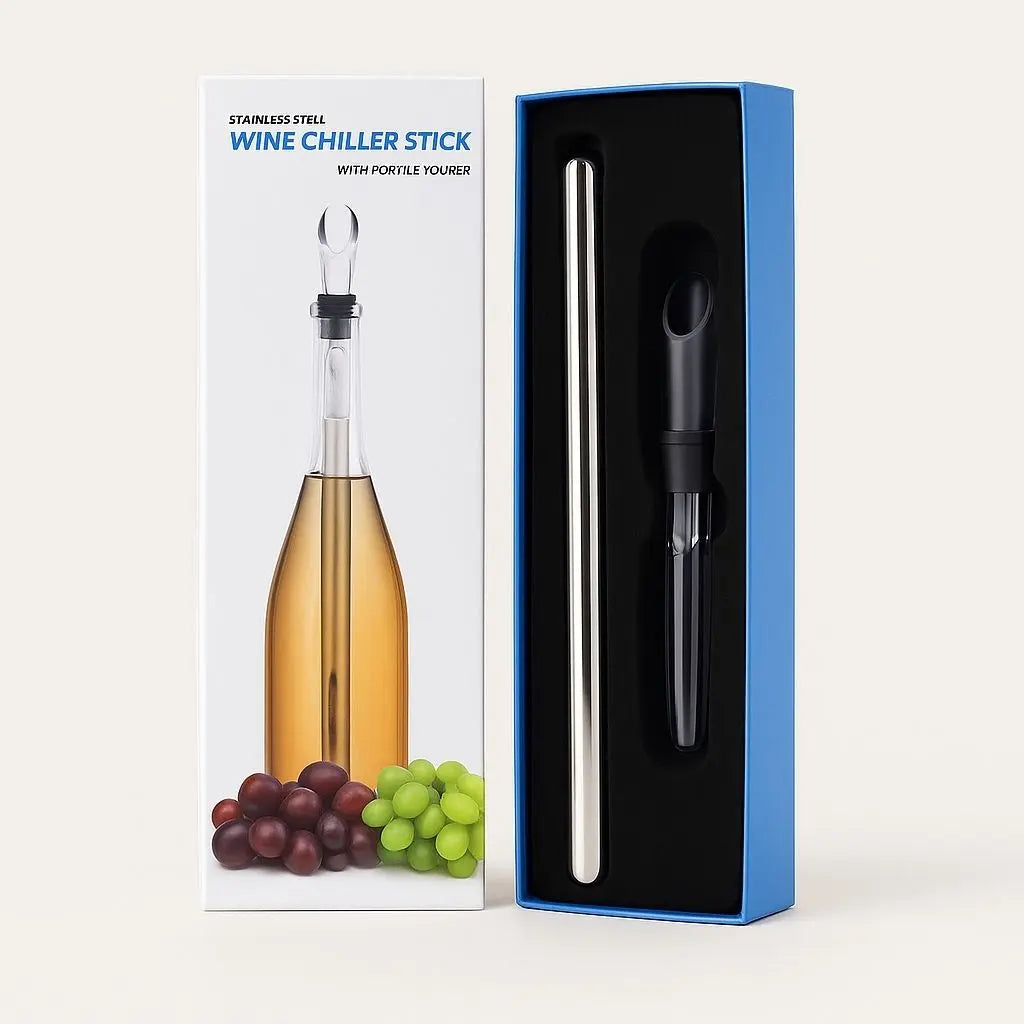 ChillMaster Wine Cooling Set – Stainless Steel Chiller & Pouring Kit