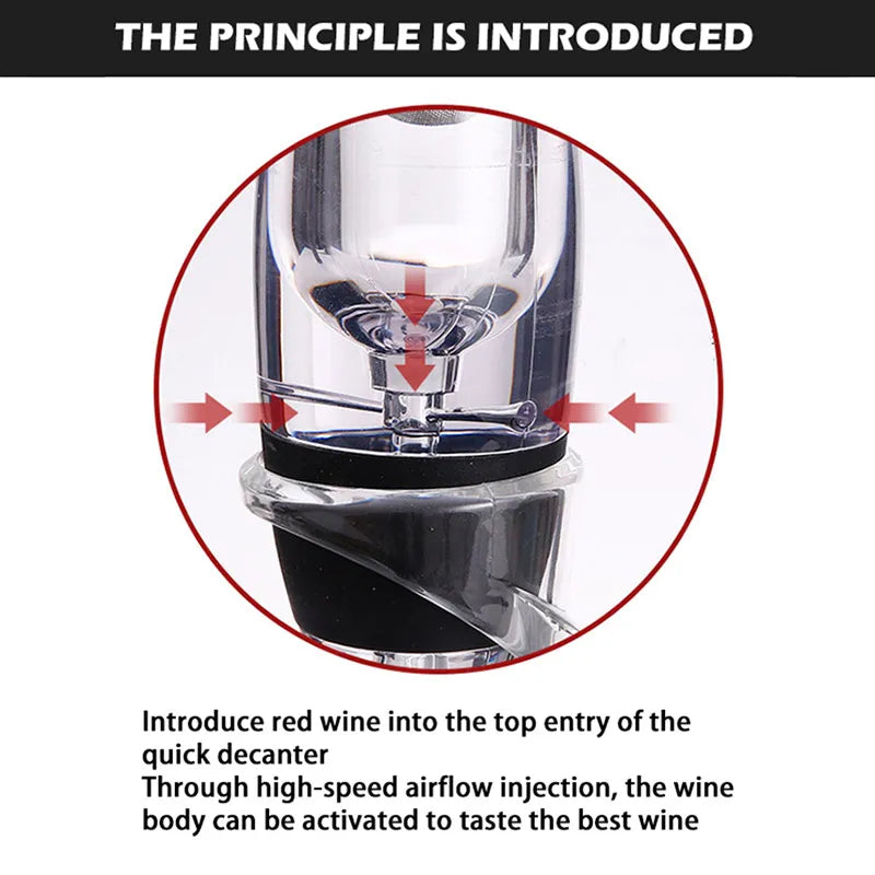 Elegant Wine Decanter Set with Aerator for Improved Flavor Enhancement