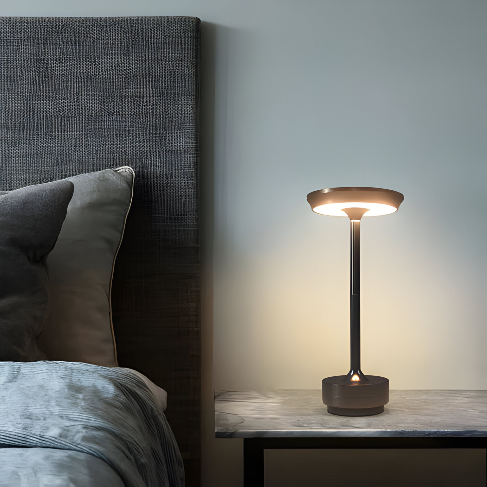 Touch-Controlled LED Table Lamp – Cordless Dimmable Design for Modern Rooms