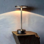 Cordless Touch-Dimmed LED Lamp – Aluminum Design for Indoor Use, 48 Hours Battery, Weather Resistant