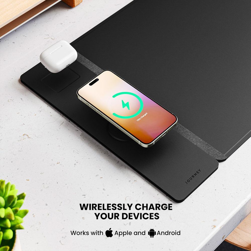 ElegantTech Dual-Surface Wireless Charging Desk Mat