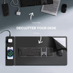 ElegantTech Dual-Surface Wireless Charging Desk Mat