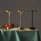 Round Metal Shade Wireless Lamp for Table Use