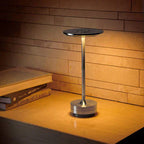 Round Metal Shade Wireless Lamp for Table Use