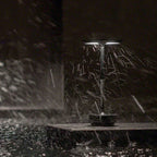 Round Metal Shade Wireless Lamp for Table Use