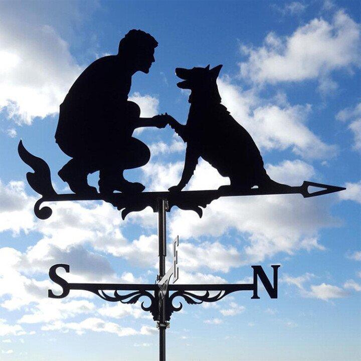 Vintage Garden Weather Vane for Wind Direction and Decorative Charm