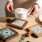 Chic Wooden Coaster Tray for Your Kitchen