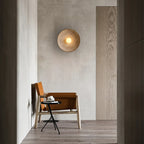 Handcrafted LED Wall Light – Rustic Wood Sconce