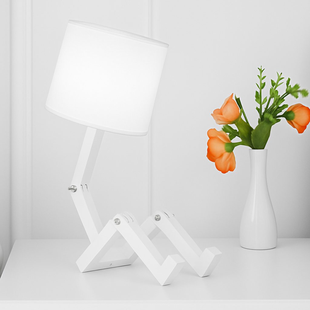 Wooden Desk Lamp with Adjustable Height